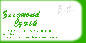 zsigmond czvik business card